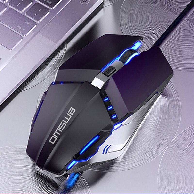 鼠标有线电竞游戏专用静音无声机械办公通用适用惠普戴尔联想电脑