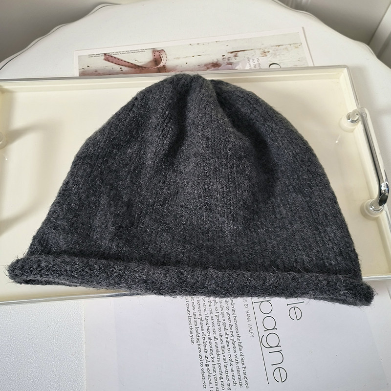 针织帽女秋冬季显脸小帽子灰色韩版保暖卷边时尚堆堆帽冷帽毛线帽,服饰配件/皮带/帽子/围巾,帽子,淘宝优惠券,粉丝福利购,淘宝优惠卷