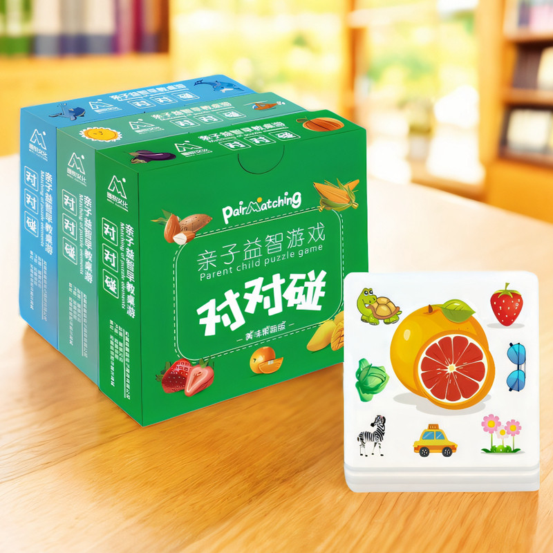 亲子对对碰益智卡数字水果蔬菜认知动物卡片儿童疯狂大班抢答幼儿