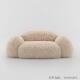 北欧美轻奢毛绒简约ins网红摄影视剧时装 周高档米色双人云朵沙发
