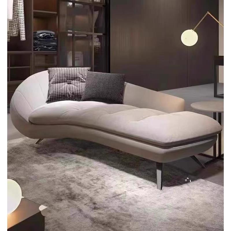 现代简约科技布阳台懒人沙发小户型客厅贵妃椅子轻奢酒店民俗躺椅