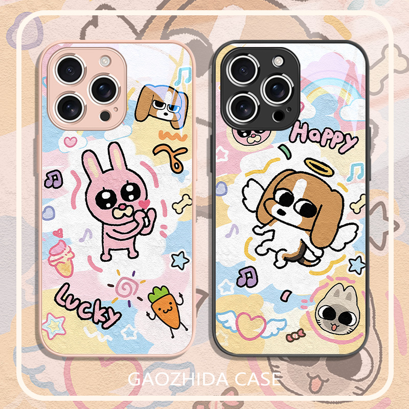 适用iPhone手机壳比格小狗涂鸦