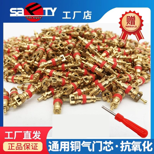 铜气门芯汽车轮胎电动摩托自行车气门嘴帽芯汽门针开关扳手钥匙