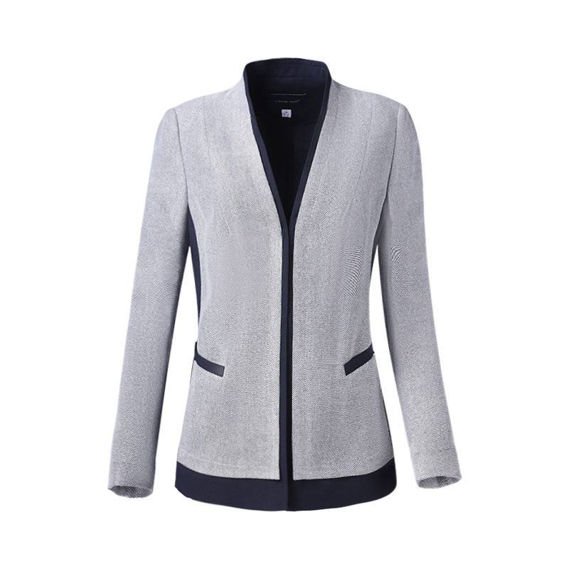 靓诺花灰色显瘦西装外套