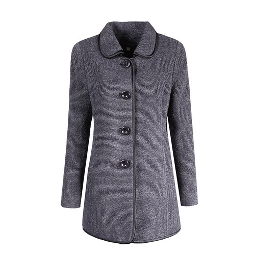 蓝灰色横纹风衣LF12243A