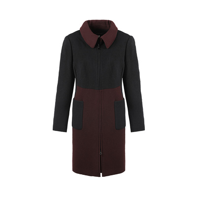 蓝红双色拼大衣LD14580A