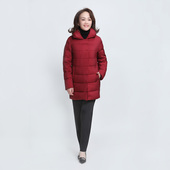 靓诺红色大翻领羽绒服LY20453B