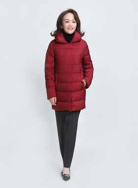 靓诺红色大翻领羽绒服LY20453B