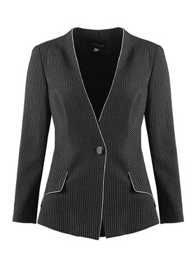 靓诺精致主义彩条毛针织西服LS22350A