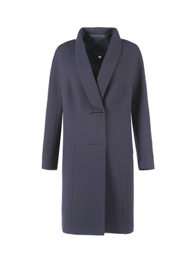 靓诺藏蓝色燕领长风衣LF18328A