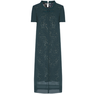 靓诺新中式H型国风盘扣连衣裙