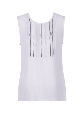 靓诺灰色雪纺背心LB19226A