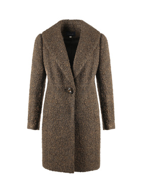 靓诺圈毛呢连领大衣LF12213A