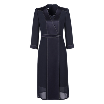 黛蓝色气质长裙LL22253A