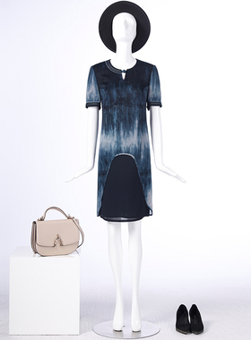 靓诺大码女装夏季新款2023中式复古飘片连衣裙女士高端裙LL19252A