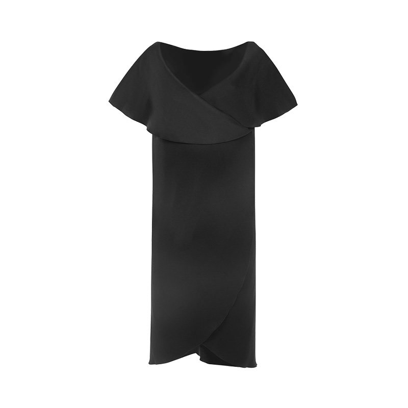 [简约经典]靓诺黑色针织马甲外披女中长款春秋雅致上衣LC13116A