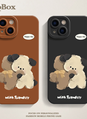 适用小米14pro手机壳苹果14promax新款iPhonex熊抱k60华为nova11荣耀x50全包k70硅胶reno11软note13一加ace2