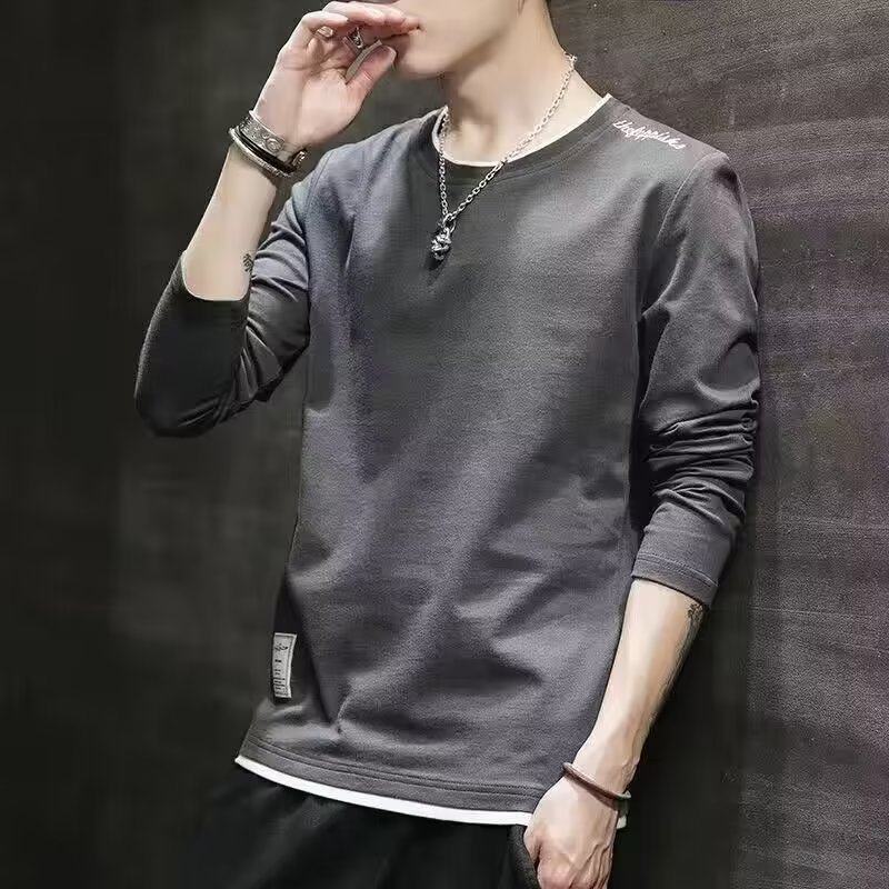 男士t恤长袖薄款内搭打底衫男秋衣上衣运动户外速干衣防晒t恤