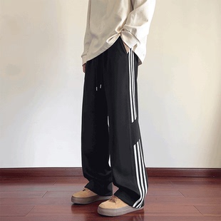 阔腿直筒加绒厚运动男裤 商场专柜撤回休闲裤 宽松美式 秋冬季 子男士