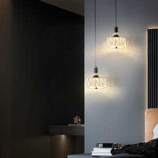 主卧室床头小吊灯现代简约高级感轻奢玄关过道装饰灯具2025新款单