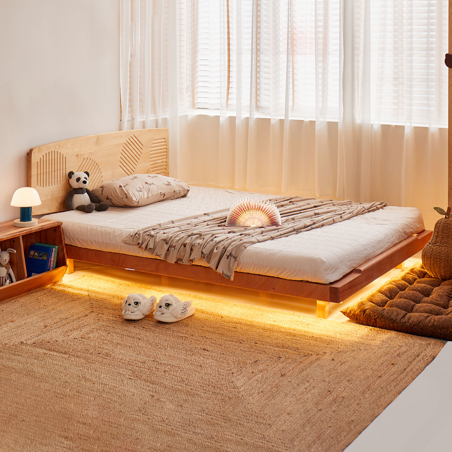 喜力美悬浮水母实木床