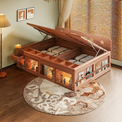 喜力美高箱床储物床带护栏