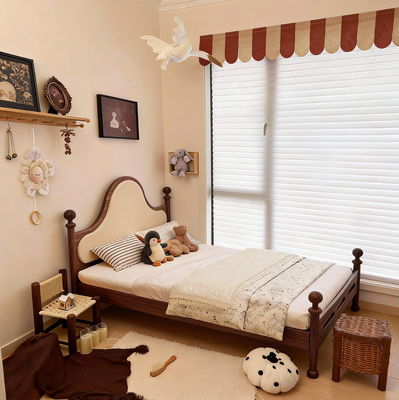 喜力美软包实木儿童床