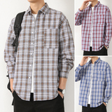 春秋款港风格子衬衫男士长袖潮流宽松休闲帅气衬衣101A-CS188-P26,男装衬衫,星座101A, 春秋款港风格子衬衫男士长袖潮流宽松休闲帅气衬衣101A-CS188-P26,男装衬衫,星座101A,