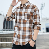 男士港风格子衬衫男长袖休闲衬衣青年帅气宽松寸衫101A-CS120-P26,男装衬衫,星座101A, 男士港风格子衬衫男长袖休闲衬衣青年帅气宽松寸衫101A-CS120-P26,男装衬衫,星座101A,