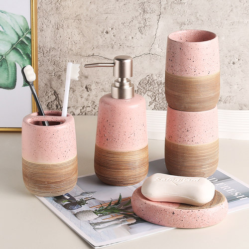 牙缸牙杯洗漱套装结婚婚庆用品肥皂碟乳液瓶