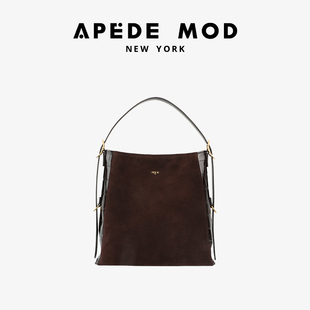 Apede Mod/25年秋冬新品凡戴克棕通勤单肩斜挎hobo粽子包新年礼物