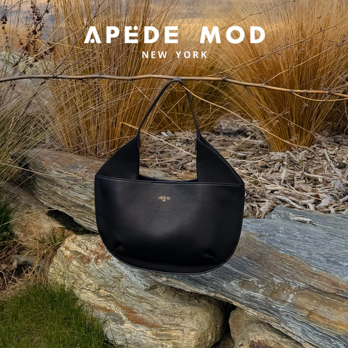 Apede Mod/秋季新品小号半月折纸包职场通勤单肩手拎牛皮真皮女包