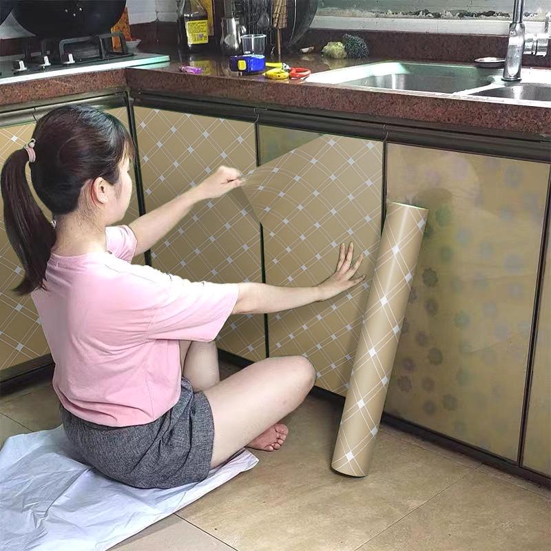 橱柜门板贴衣柜子墙贴桌面防潮防水家具翻新贴膜自粘厨房防油贴纸