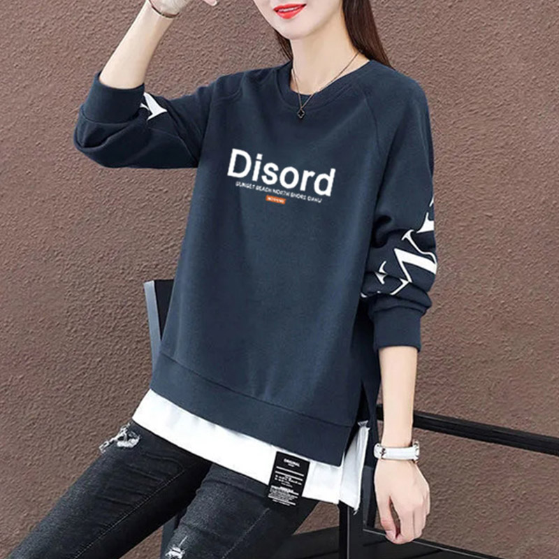 早秋薄款中长款卫衣女2025秋冬装新款韩版宽松百搭外套长袖上衣潮