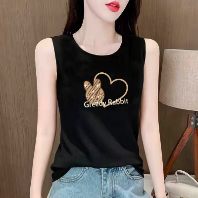 纯棉背心女防走光修身打底T恤衫