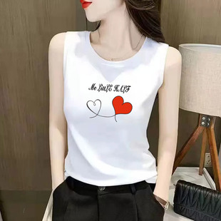 防走光修身 法式 吊带外穿打底无袖 夏季 T恤上衣 纯棉背心女内搭薄款