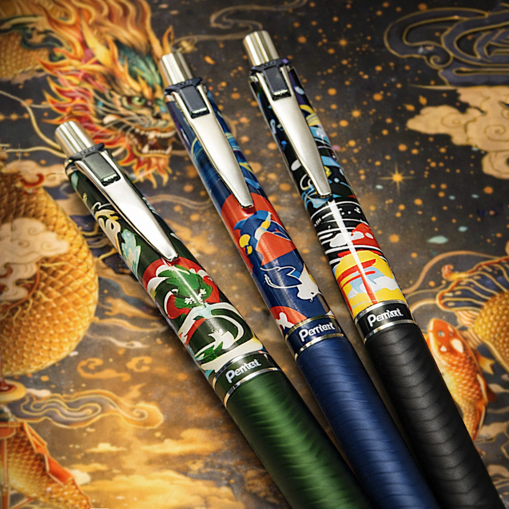 日本派通Pentel NATURE限定和风锦鲤bln75按动中性