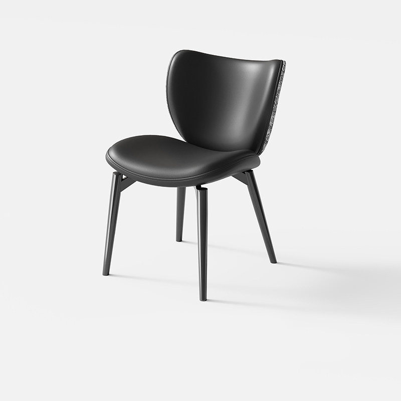 现代简约意式轻奢餐椅家用2025新款生态真皮高级感靠背不占地椅子,住宅家具,餐椅,淘宝优惠券,粉丝福利购,淘宝优惠卷