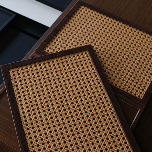 PE藤编材料装修仿藤编天然仿真八角藤编吊顶屏风隔断柜门装饰材料