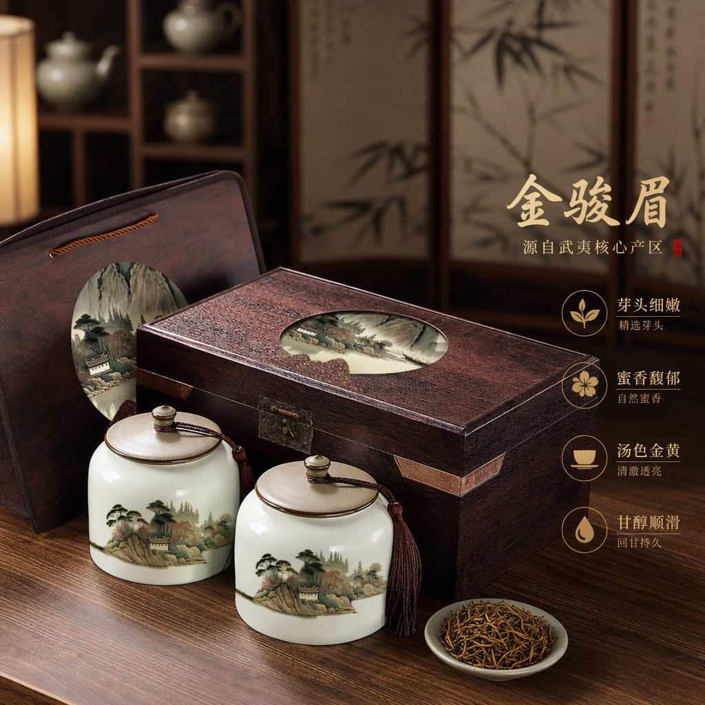 中国风金骏眉茶叶礼盒商务伴手礼