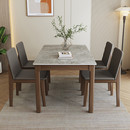 家用小户型实木餐桌轻奢现代简约长方形饭桌子 岩板餐桌2023新款