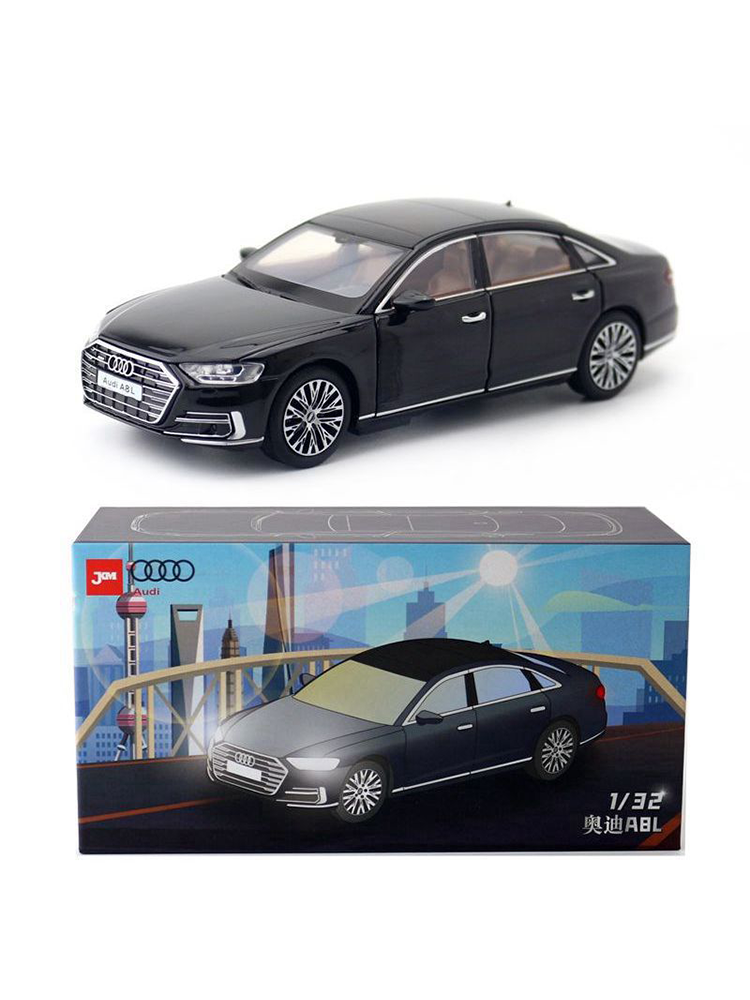 JKM1/32奥迪A8L合金车模玩具