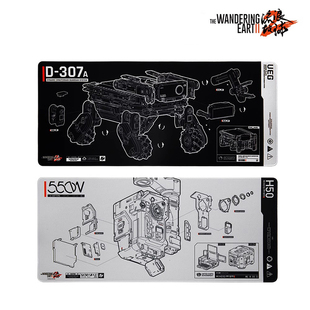 流浪地球2周边 550W/笨笨机械狗主题鼠标垫电竞乱纹布面