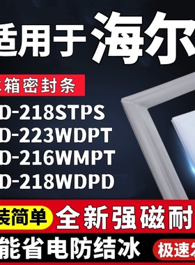 适用海尔BCD-218STPS 223WDPT 216WMPT 218WDPD冰箱门密封条胶条