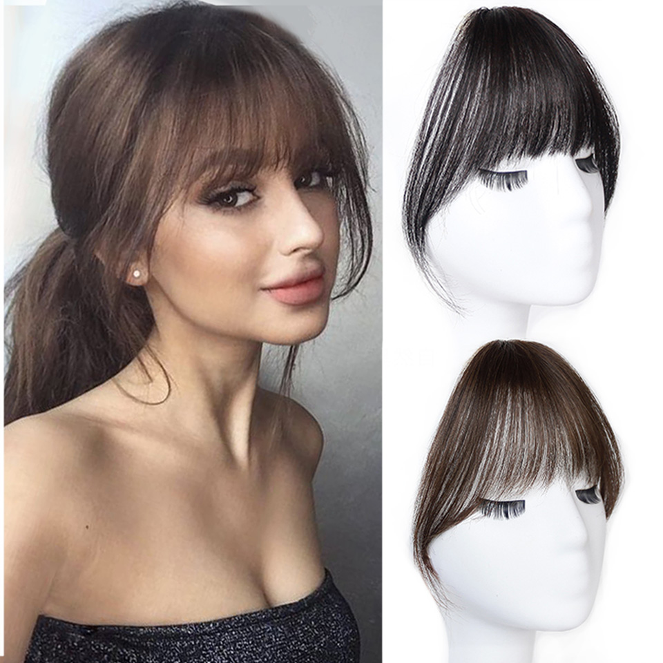 2023hotBlack brown French bangs clip-on bangs hair accessori