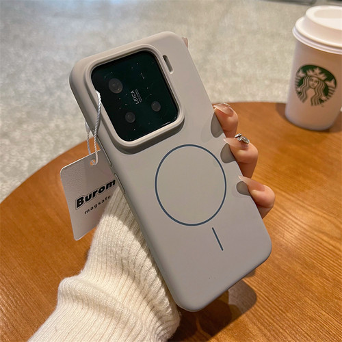 内置磁吸适用小米手机壳液态硅胶