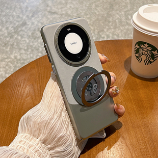 解压齿轮可转动适用华为mate70手机壳新款 30高级感外壳 mate60pro旋转磁吸支架mate50e超薄素皮保护壳mate40