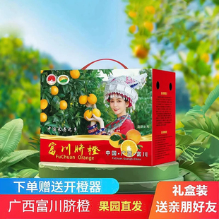 广西贺州富川脐橙10斤礼盒装当季新鲜水果又大又甜橙子现摘