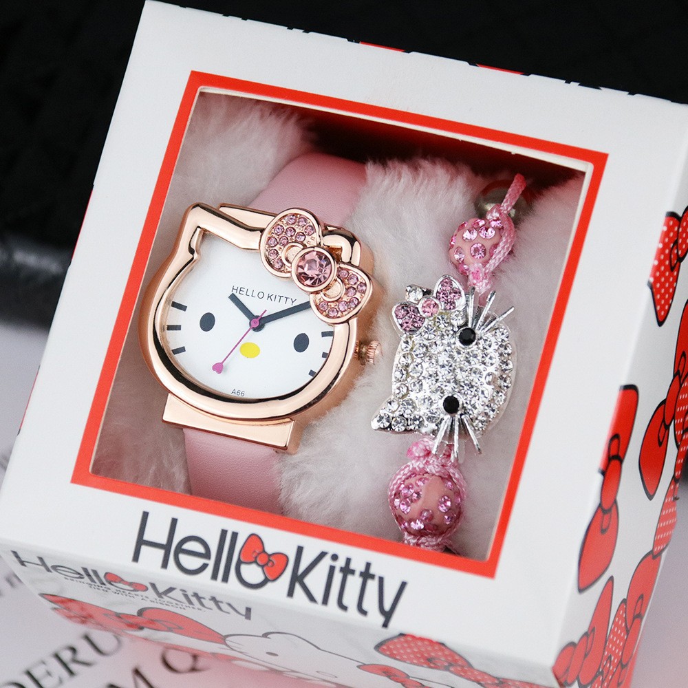 Kitty石英表手链两件套盒装