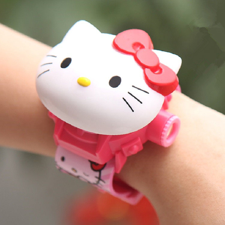 hallo kitty手表儿童凯蒂猫玩具小学生kiti猫礼物品keiti猫投影表